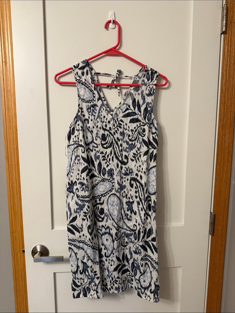 Lucky Brand Blue and White Paisley Mini Dress- xs